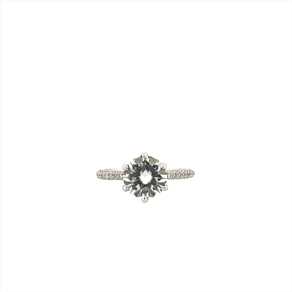 The Bow Engagement Ring With 3.00 Carat Round Brilliant Lab Grown Center Stone