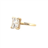 14K Gold 4.00 Carat Radiant Cut Moissanite Solitaire Engagement Ring