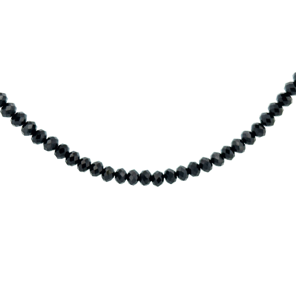 14K Gold Black Spinel Necklace
