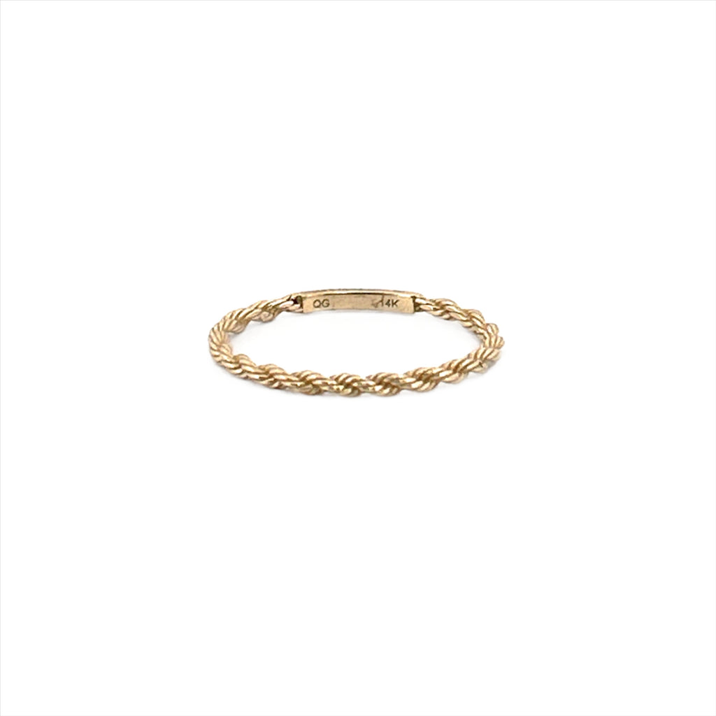 14K Gold Rope Ring