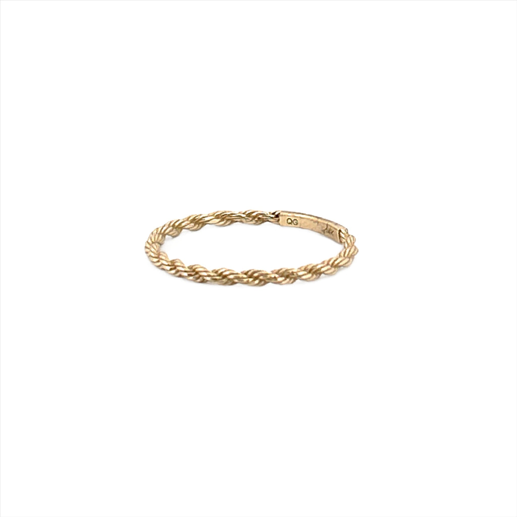 14K Gold Rope Ring