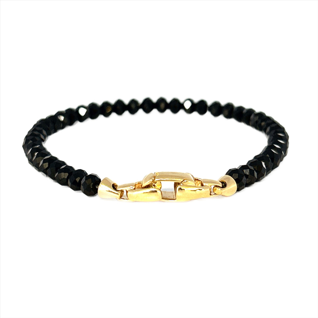 14K Gold Black Spinel Bracelet