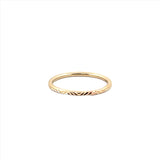 14K Gold Wave Diamond Cut Fashion Band