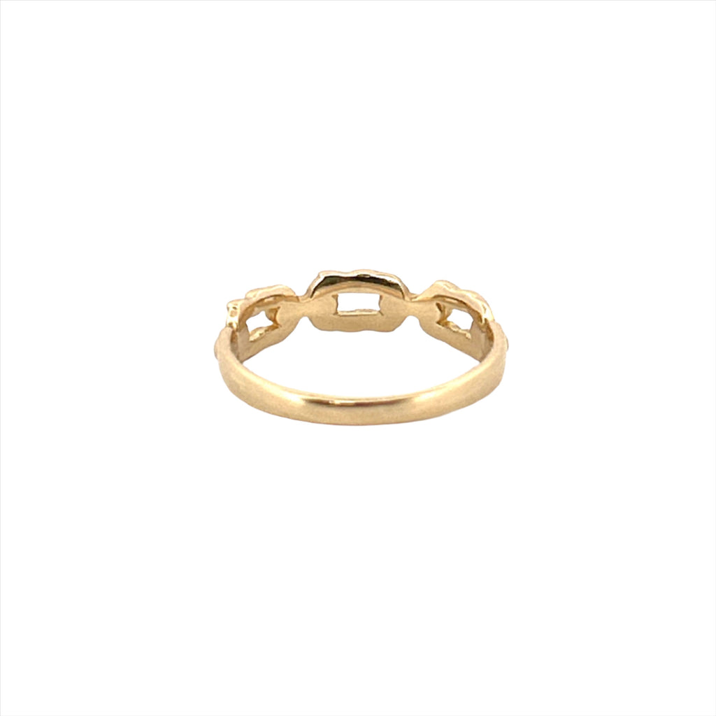 14K Gold Styled Chain Link Fashion Band