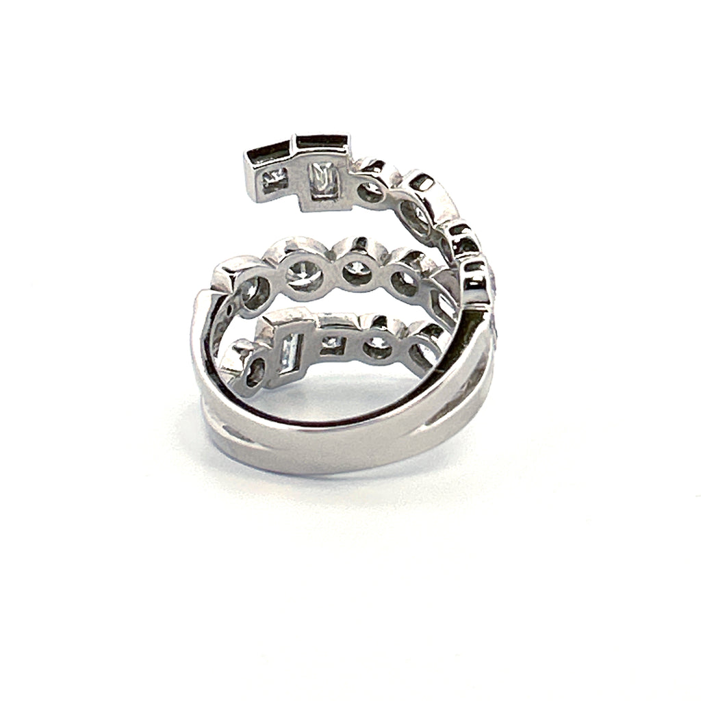 14K Gold Wrapped Multi Shape Fashion Ring