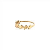 14K Gold Butterfly Row Band