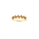 14K Gold Butterfly Row Band