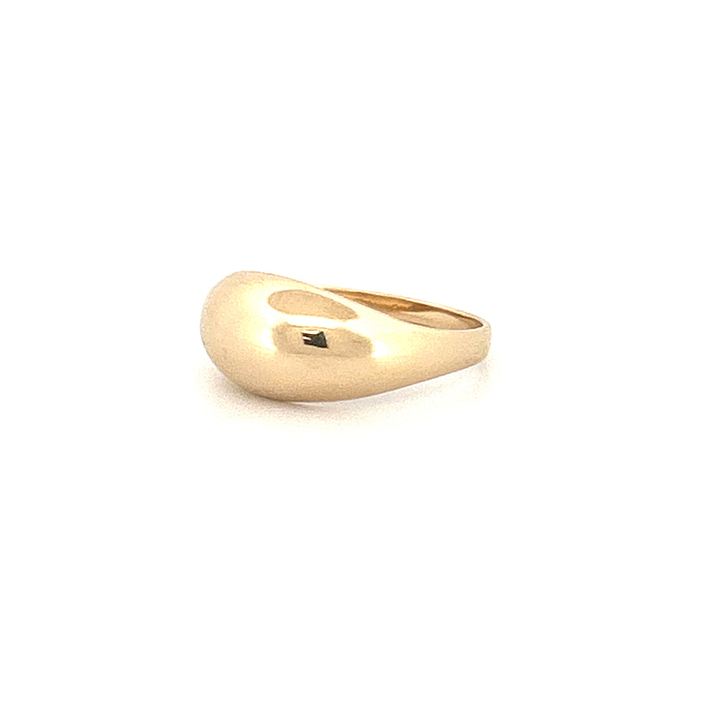 14K Gold Thin Domed Style Band