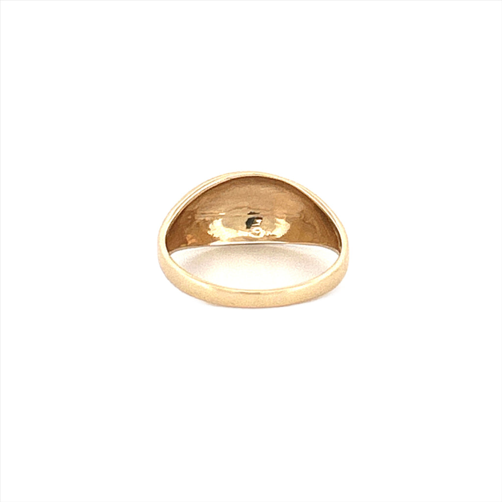 14K Gold Thin Domed Style Band