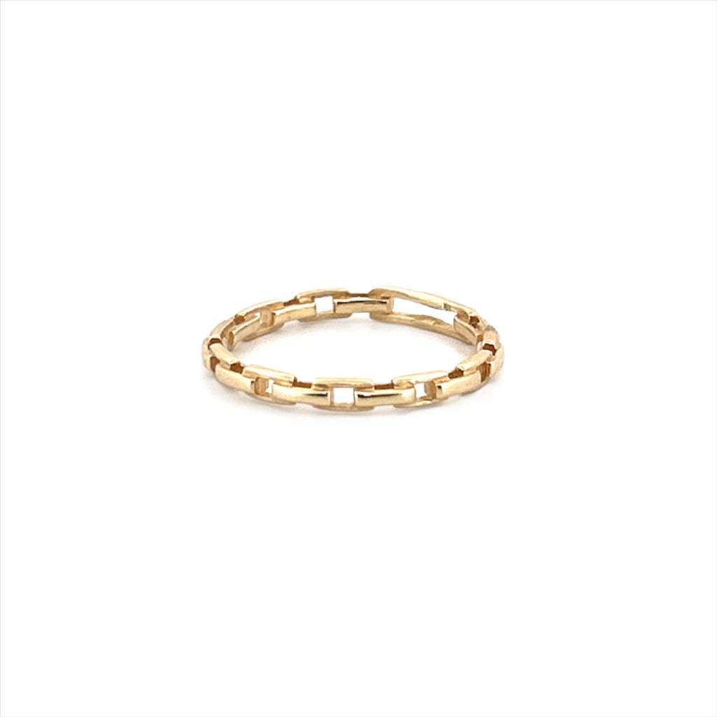 14K Thin Chainlink Gold Band