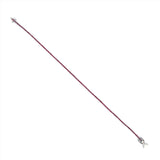 14K Gold Ruby Color Stoned Tennis Bracelet