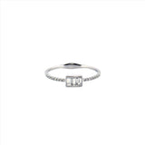 14K Gold Triple Baguette Diamond Band