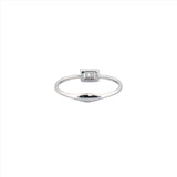 14K Gold Triple Baguette Diamond Band
