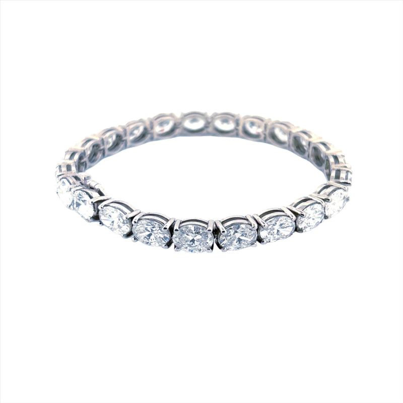 14K Gold 6MM Oval Lab Grown Diamond Tennis Bracelet