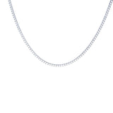 14K Gold 3MM Lab Grown Diamond Tennis Necklace