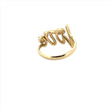 14K Gold Love Cursive Diamond Band