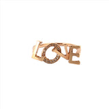 14K Gold Clustered Love Diamond Band
