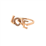 14K Gold Clustered Love Diamond Band