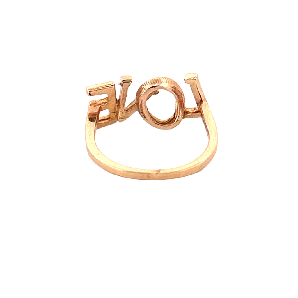 14K Gold Clustered Love Diamond Band