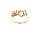 14K Gold Clustered Love Diamond Band