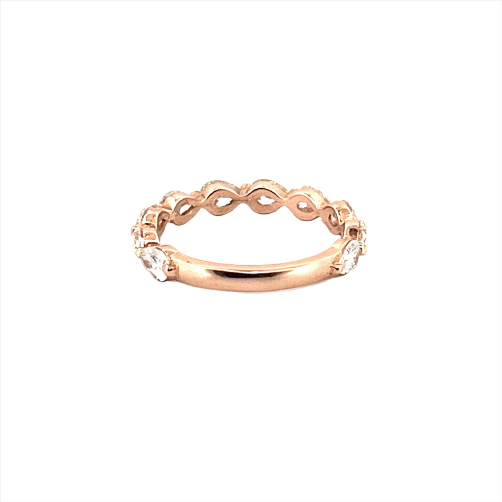14K Gold Single Prong Pear Diamond Band