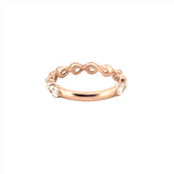 14K Gold Single Prong Pear Diamond Band
