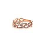 14K Gold Braided Diamond Band