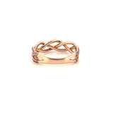 14K Gold Braided Diamond Band