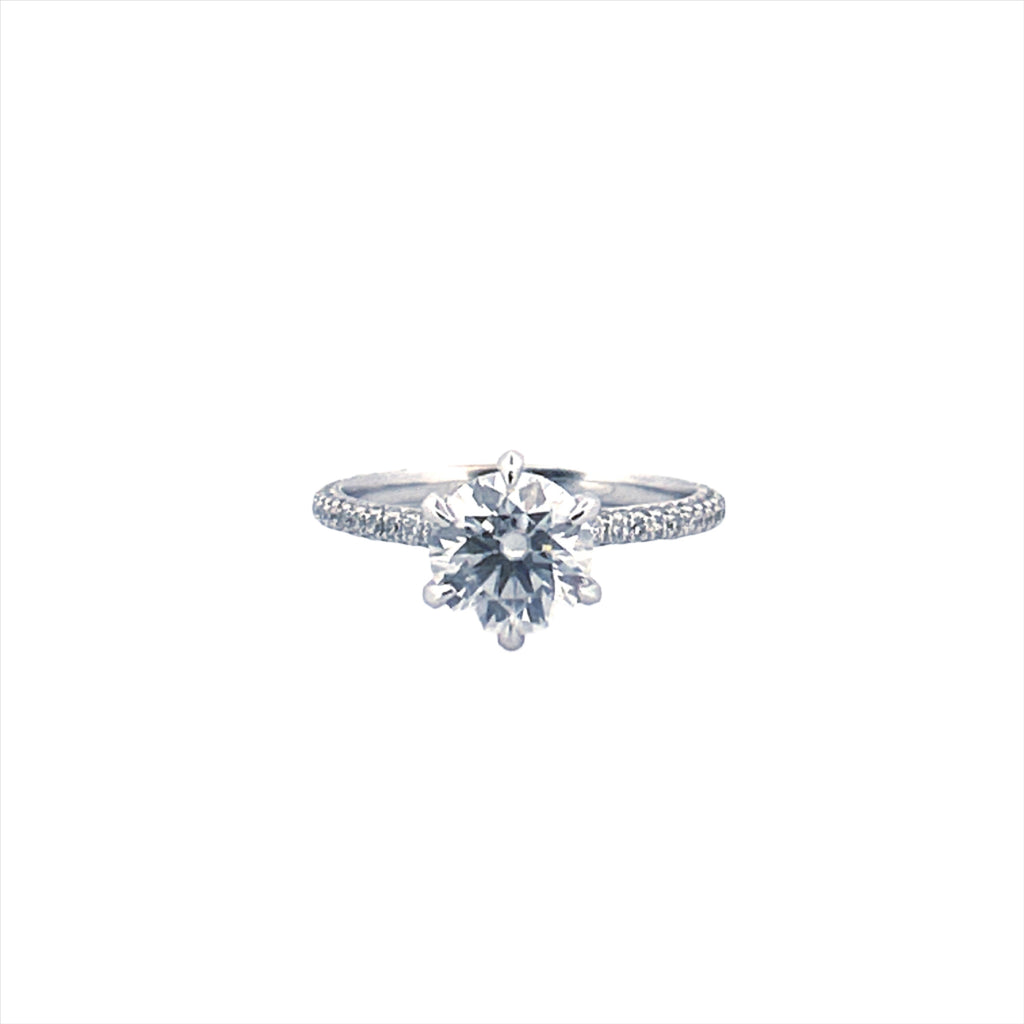 The Bow Engagement Ring With Moissanite Center Stone