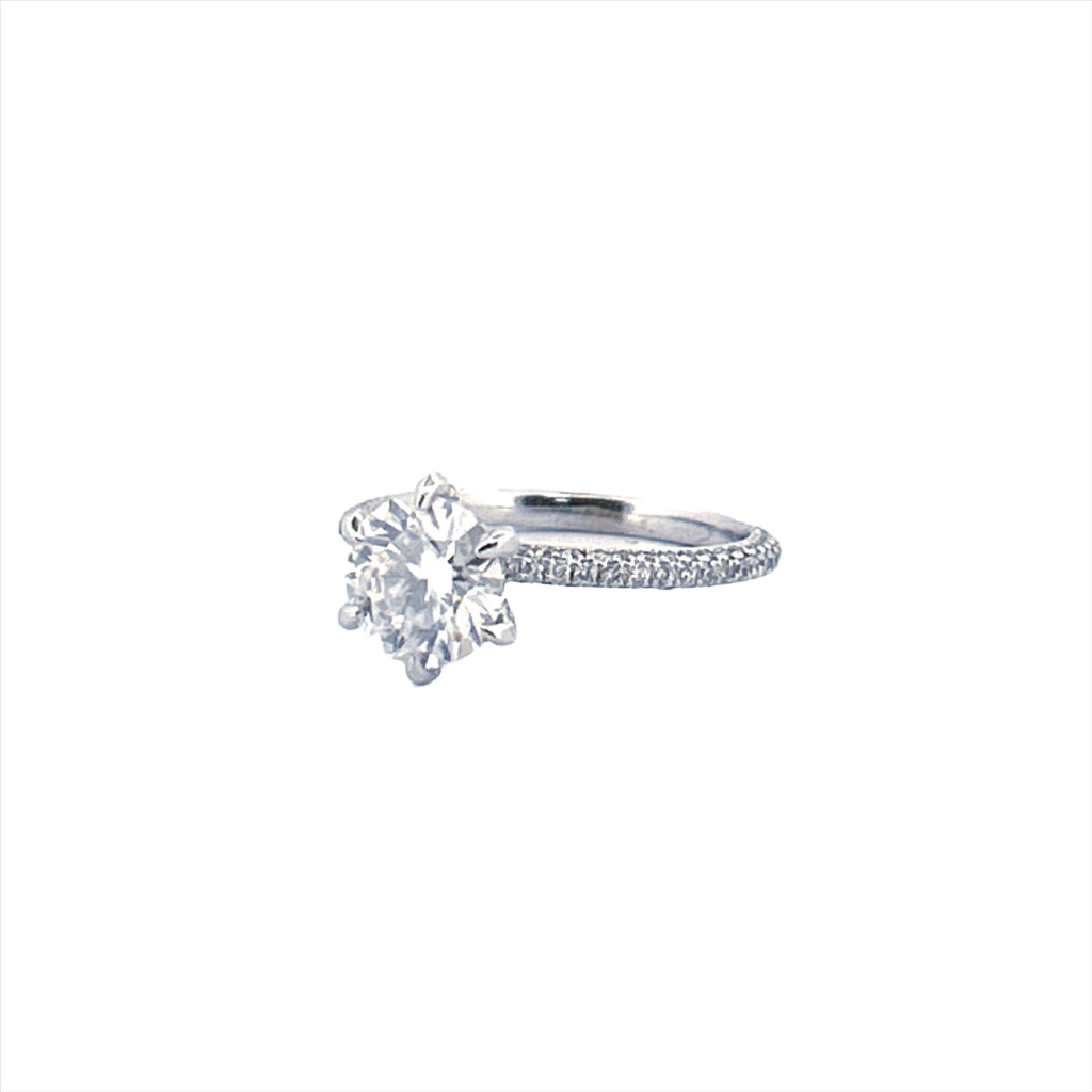 The Bow Engagement Ring With Moissanite Center Stone