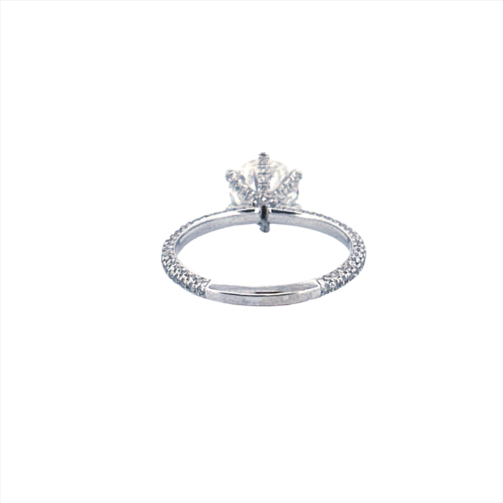 The Bow Engagement Ring With Moissanite Center Stone