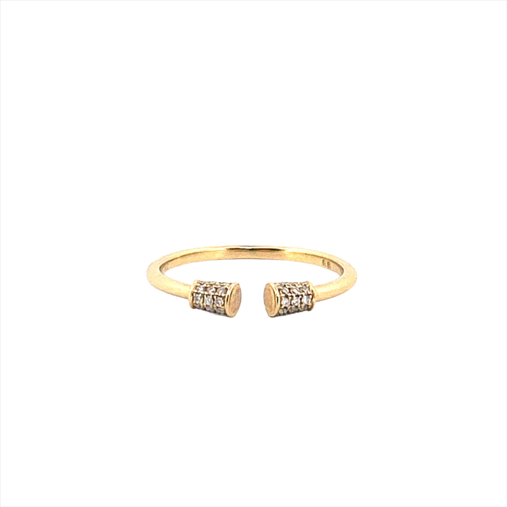 14K Open Diamond Cuffs Ring