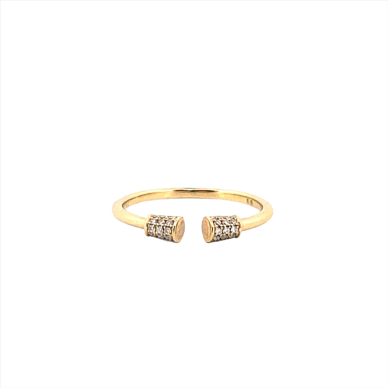 14K Open Diamond Cuffs Ring