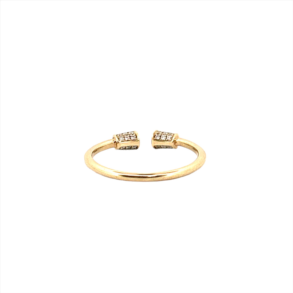 14K Open Diamond Cuffs Ring