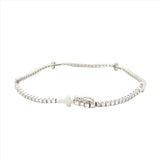 14K Gold Cross Diamond Tennis Bracelet
