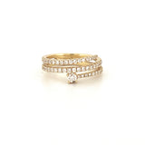 14K Gold Wrapped Diamond Ring