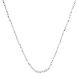 14K Gold Art Deco Round and Rhombus Diamond Tennis Necklace