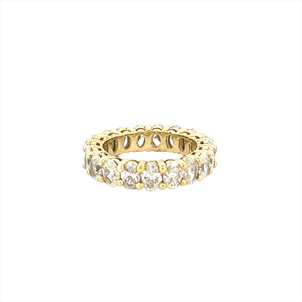 14K Gold Lab Grown 4.5MM Oval Cut Diamond Eternity Band