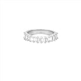 14K Gold 4.1MM Lab Grown Emerald Cut Diamond Wedding Band