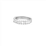 14K Gold 4.1MM Lab Grown Emerald Cut Diamond Wedding Band