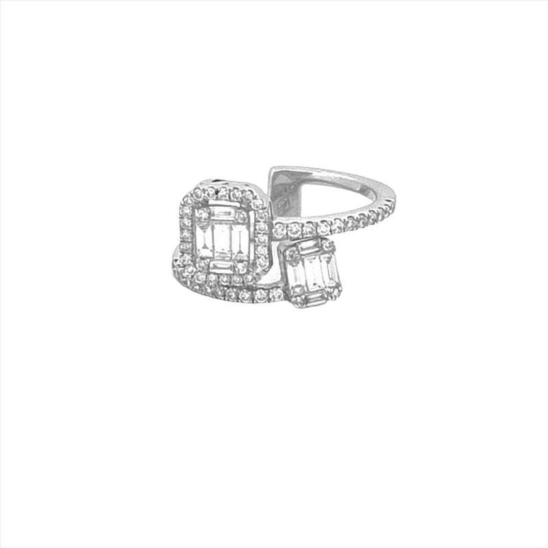 14K Gold Wrapped Halo Diamond Cluster Ring