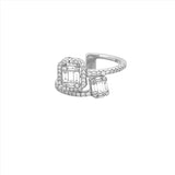 14K Gold Wrapped Halo Diamond Cluster Ring