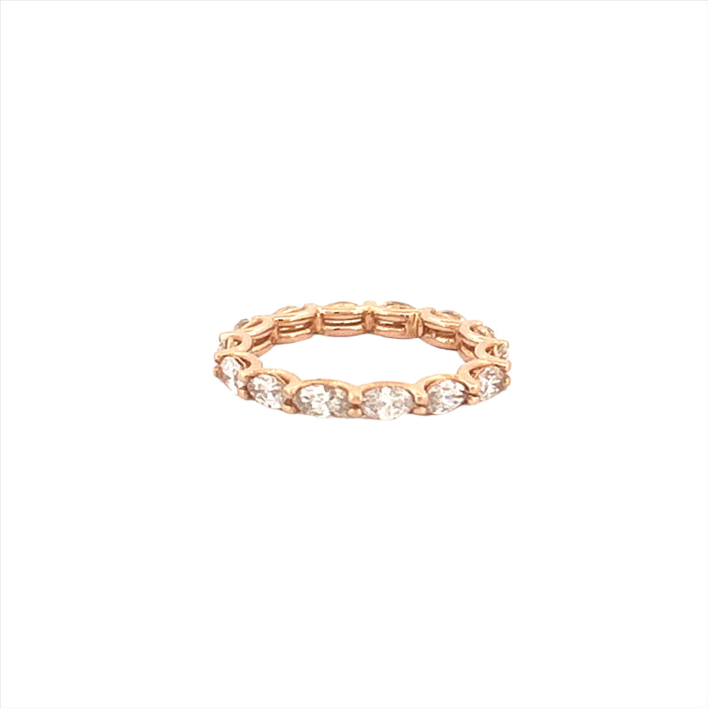 14K Gold Marquise Shared Prong Lab Grown Diamond Eternity Band