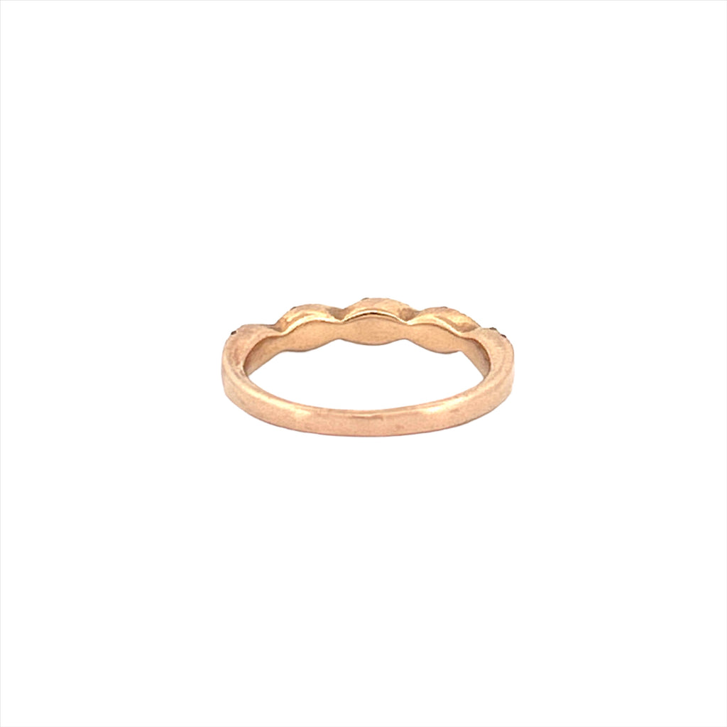 14K Gold Twist Infinity Diamond Ring