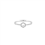 14K Gold Hexagonal Diamond Band