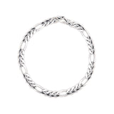 14K White Gold 5.5MM Figaro Bracelet