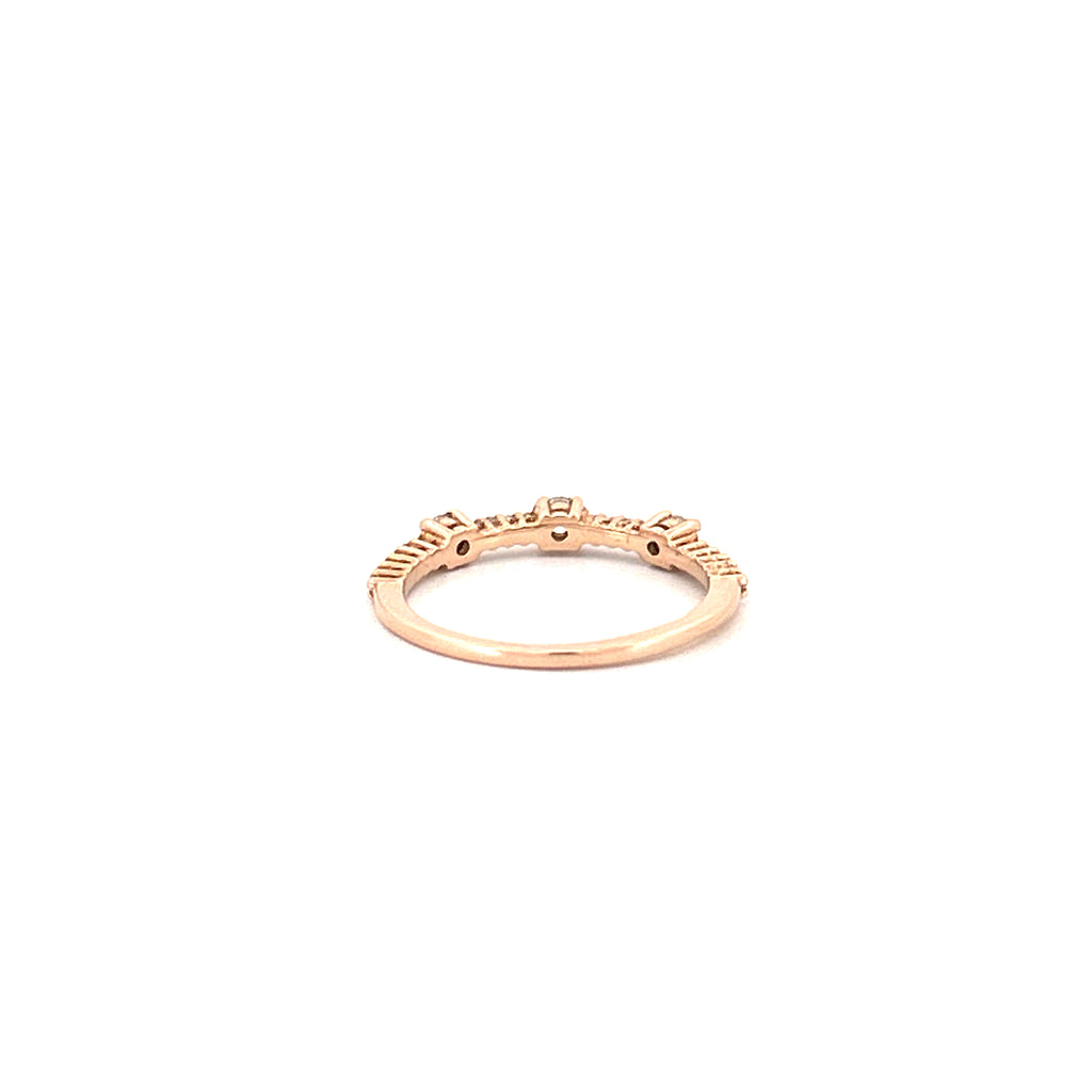 14K Gold Prong Set Station Diamond Band