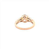 14K Gold Three Stone Lab Grown Oval Diamond Engagement Ring