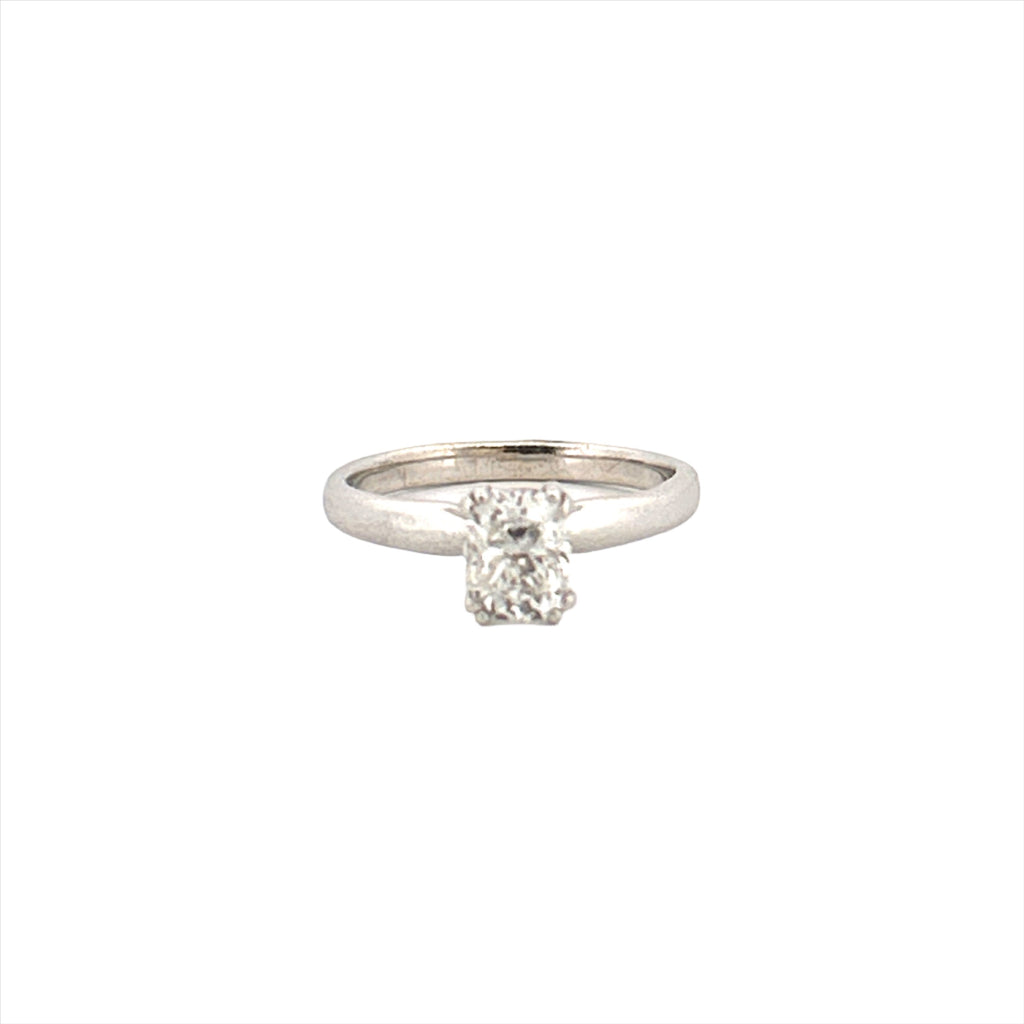 14K Gold 0.80 Carat Radiant Lab Grown Diamond Solitaire Engagement Ring