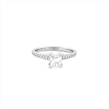 14K Gold 1.10 Carat Radiant Natural Diamond Prong Set Cathedral Engagement Ring